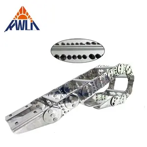 CNCマシン用の柔軟なブリッジと密閉型ステンレス鋼ドラッグチェーン鋼とアルミニウムケーブルのドラッグチェーン