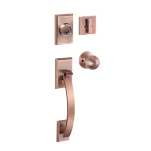 European Style Adjustable Double Front Door Handle Grip Handle Lock Lever Door Lock Set