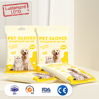 Groothandel Honden- en Kattenverzorgingshandschoenen met Reinigingsdoekjes - Geen Afspoelen, Dieptereiniging voor Katten & Honden, Reisvriendelijk, Geschikt voor Alle Leeftijden