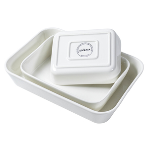 Casserole en céramique Poêles <span class=keywords><strong>à</strong></span> pain <span class=keywords><strong>Plat</strong></span> <span class=keywords><strong>à</strong></span> rôtir en grès Plats de cuisson Ensemble d'ustensiles de cuisson en céramique Ustensiles de cuisson rectangulaires - Product Image 3