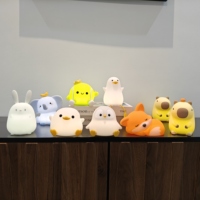 Lampe d'ambiance LED en silicone DouDou Duck, mini veilleuse, lampe frontale de chevet, USB 5V, contrôle tactile, lampe sensorielle à piles
