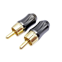 Fourniture du fabricant Connecteur rca de câble or mâle femelle en métal haut de gamme pour prise rca audio/vidéo de voiture