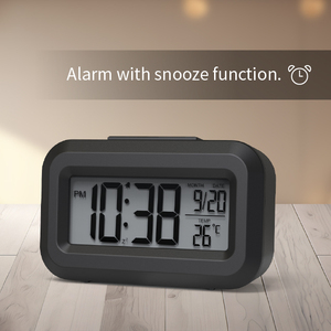 Réveil numérique électronique LCD <span class=keywords><strong>avec</strong></span> date, minuteur, rétroéclairage LED, <span class=keywords><strong>radio</strong></span>, design carré pour chambre et école, usage promotionnel - Product Image 4