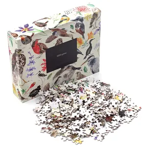 custom adult educational toys recycled paper cardboard rompecabezas 500 1000 pieces jigsaw puzzles