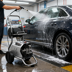 Nouvelle <span class=keywords><strong>machine</strong></span> de lavage de voiture électrique <span class=keywords><strong>à</strong></span> haute pression électrique 140bar <span class=keywords><strong>à</strong></span> eau froide pour usage commercial - Product Image 1