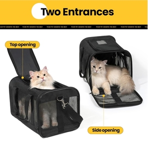 Katlanabilir havayolu onaylaması seyahat örgü taşıma evcil kediler taşıyıcı tutamak Tote çanta sırt çantası - Product Image 4