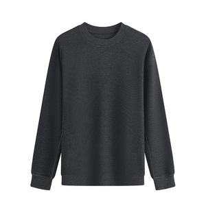 Pull épais à col rond pour homme, tricoté en grosse maille, coupe ample, manches longues, décontracté, thermique, en fibre acrylique, couleur unie, idéal pour l'automne/hiver - Product Image 1