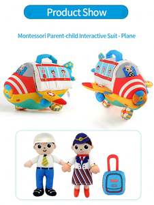 Jollybaby Factory - Juego de Juguetes de Peluche Personalizados de Auto de Carreras y Avión con Muñeco de Azafata y Capitán, Peluche Unisex CN;GUA - Product Image 2