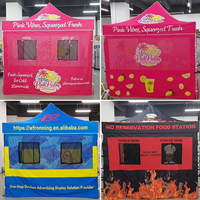 Stan Pameran Ronningstar 3x3m Tenda Rangka Aluminium PVC Portabel Lipat untuk Acara Luar Ruangan, Pameran Dagang, dan Tenda Makanan