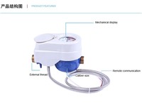 Compteur d'eau prépayé Le compteur d'eau Nb-iot/lorawan est autorisé en plastique Carte IC d'économie blanche personnalisée Compteur d'eau intelligent prépayé
