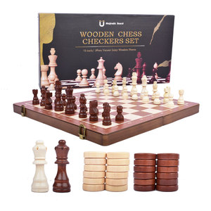 15 inch <span class=keywords><strong>2</strong></span> trong <span class=keywords><strong>1</strong></span> từ có thể gập lại bằng gỗ cờ vua và cờ Hội Đồng Quản trị trò chơi thiết lập với <span class=keywords><strong>2</strong></span> thêm nữ hoàng - Product Image 4