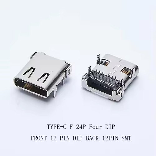 USB 3.1 Type-C Connector 24PIN 12PIN DIP 12PIN SMT L=10MM Female Jack Socket Phone Notebook Laptop Tail Charging