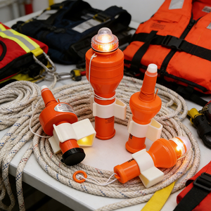 Lampe <span class=keywords><strong>de</strong></span> <span class=keywords><strong>sauvetage</strong></span> rechargeable à batterie au lithium orange à faible consommation et longue durée <span class=keywords><strong>de</strong></span> vie <span class=keywords><strong>pour</strong></span> équipage <span class=keywords><strong>de</strong></span> yacht et <span class=keywords><strong>bateau</strong></span> - Product Image 4