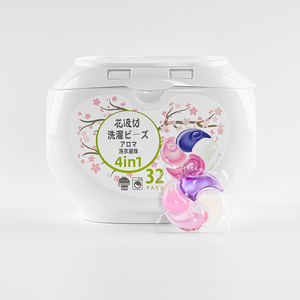 Huajifang Capsules de <span class=keywords><strong>lessive</strong></span> 4-en-1, 32 pièces, Parfum aromatique, Nettoyage en profondeur et adoucissement, Parfum longue durée - Product Image 6
