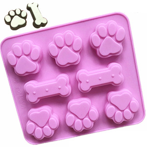 Homesun Silicone Gâteau Moule Pet Paw Bone Treat <span class=keywords><strong>Chien</strong></span> Bonbons Chocolat Moule Pan Dog-lovers Cookie Cutter - Product Image 3