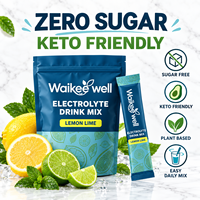 Mélange en poudre d'électrolytes pour adultes en vrac, hydratation rapide, sans sucre, compatible Keto, saveur citron-lime, boost d'énergie, récupération isotonique