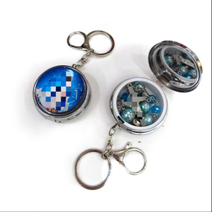 Boîte de rangement pour bijoux en métal, porte-clés avec couvercle en verre, porte-rosaires portable pour organisateurs de bijoux - Product Image 3