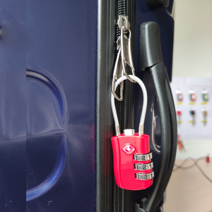 उचित मूल्य शीर्ष गुणवत्ता कीलेस टीसा केबल लॉक <span class=keywords><strong>Tsa</strong></span> 3 डिजिटल संयोजन लॉक - Product Image 5