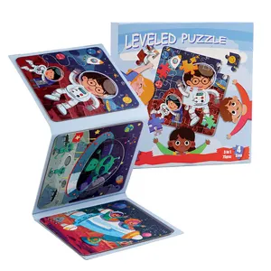 Jigsaw puzzle magnetik anak-anak, mainan pendidikan kualitas tinggi untuk anak, tipe buku, set mainan pendidikan dini anak-anak