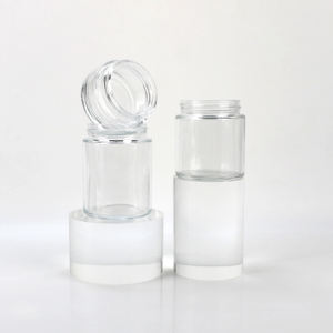 Nuevo Modelo de Frasco Transparente de Boca Ancha y Lados Rectos, Botella de Almacenamiento de 10 oz, 18 oz, 300 ml, 560 ml, Frasco de Vidrio con Tapa Negra - Product Image 2