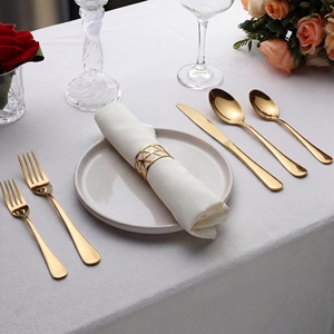 18/10 Gold Luxury Design Stainless Steel Knife Fork Spoon Cutlery Set for Weddings & Hotels Dishwasher Safe - Product Image 3