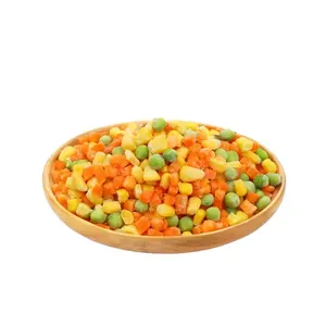 IQF Замороженные смешанные овощи, нарезанные кубиками морковь/зеленый горошек/сладкая кукуруза, Замороженные смешанные овощи