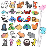 Verres à boire Tumbler Straw Topper For Decoration Custom Animal Straw Topper Sports Animal Sublimation Straw Topper For Kids Gift