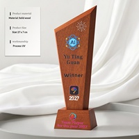 Trophée haut de gamme en bois massif durable, sur mesure, imprimé UV, thème arbres, médaille de championnat, cérémonie de remise des prix annuelle, plaque de champion