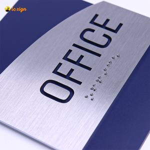 Découpe de texte creux plaque de nom de bureau signe de porte de bureau avec signe en Braille - Product Image 5