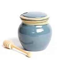 주문 세라믹 파란 작은 설탕 생강 단지 주문 모양 사기그릇 꿀 남비