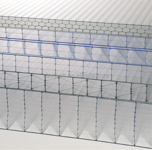 다층 UV 보호 폴리카보네이트 중공 시트, 지붕 및 벽용 투명 중공 폴리카보네이트 패널 - Product Image 2