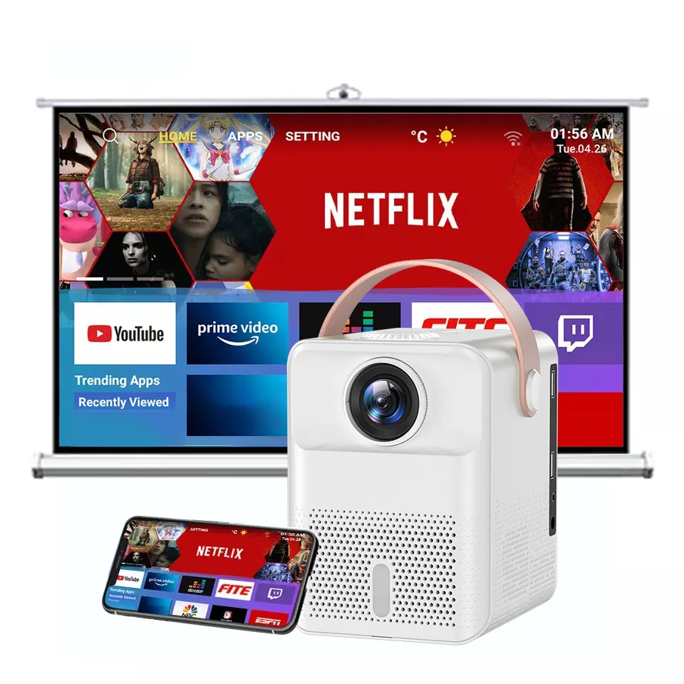 Hot Selling 4k 1080p Supported Full Hd Projector 150 ANSI Lumens Portable Lcd Home Theater Movie Led Projector