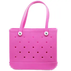 2024 New Women Beach Bag EVA Handbag Basket Large Tote Eva Handbags Silicone Totes Beach Bogges Bag