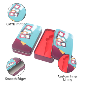 Biểu tượng tùy chỉnh thẳng dọc hình chữ nhật hộp thiếc với nắp kim loại <span class=keywords><strong>tin</strong></span> - Product Image 3