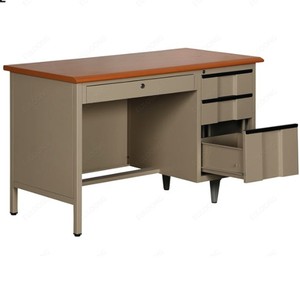 Bureau de direction en fer avec structure métallique, mobilier de bureau et scolaire, bureau d'accueil - Product Image 2