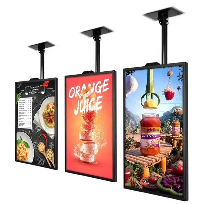 Ventana Semi-al Aire Libre Alto brillo Led Tiendas negras Pantalla de publicidad LED SDK LCD con Pared de video LED Montaje en pared interior 350 Cd