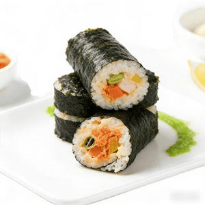 Rouleaux de sushi au <span class=keywords><strong>poulet</strong></span> <span class=keywords><strong>halal</strong></span> prêts à cuisiner, collation asiatique surgelée avec des ingrédients naturels pour les dépanneurs et les supermarchés - Product Image 1