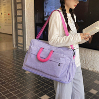 Sac de voyage extensible grande capacité, sac de sport imperméable tendance avec séparation sec-humide, sac de voyage décontracté et durable