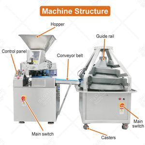 <span class=keywords><strong>Machine</strong></span> électrique de découpe et de façonnage de pâte à <span class=keywords><strong>pain</strong></span> pita, de boules de pâte à beignets et à burgers, et de diviseuse de pâte - Product Image 2