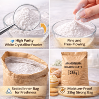 Poudre de bicarbonate d'ammonium de qualité alimentaire E503, agent de levage pour biscuits, gâteaux, craquelins, industrie de la boulangerie, pureté de 99,5 %