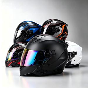 Cascos para motocicletas eléctricas con certificación DOT ECE, ABS, visores transparentes, negros, plateados, coloridos, estilo retro, medio abiertos. - Product Image 1