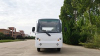 Bus touristique blanc 8-11 places à vitesse lente avec portes, mini bus pour les endroits pittoresques, transport de passagers avec climatisation