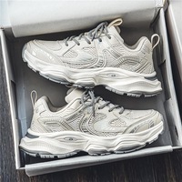 Chaussures de créateur pour hommes, baskets de luxe respirantes en maille, style chunky, basses, à talon moyen, athlétiques, décontractées, couleur unie