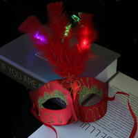 Masque de fête avec plumes Masquerade Dressed Up Festival Supplies pour femmes