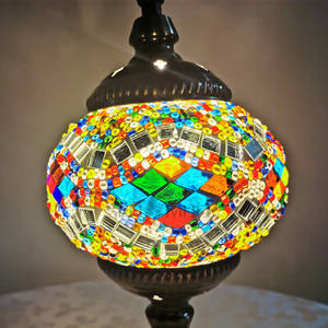 Sensmuel vendita all'ingrosso e diretta di colorato chiesa mosaico di vetro e mosaico turco a buon mercato LED lampade da tavolo - Product Image 6