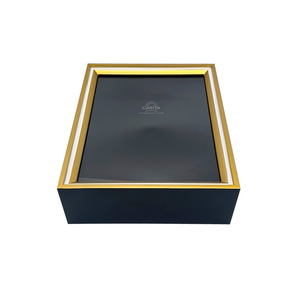 Custom Made Wooden Photo <b>Frame</b> Rectangular 9mm Thickness Wall <b>Mount</b> 77mm Height Hot Stamping Gold Trim General Packaging - Product Image 4