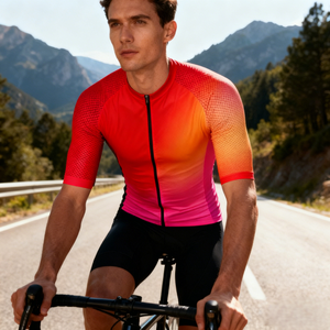 Ropa de Ciclismo Unisex de Primera Calidad con Degradado de Color, Transpirable, que Absorbe la Humedad, Ligera, Personalizable, de Manga Corta, para Carreras - Product Image 5