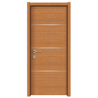 Porte intérieure de chambre à coucher, design vertical, porte en bois massif cintrée, porte à dôme rond avec serrure intelligente