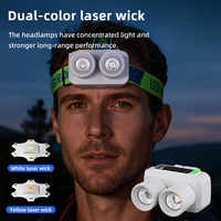Linterna Frontal Recargable de 6 Modos, la Más Brillante para Exteriores, Linterna Frontal USB con 2 LED para Caza