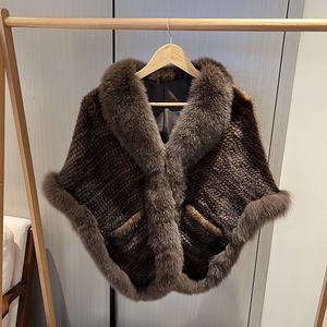 Scialle di <span class=keywords><strong>visone</strong></span> e volpe da donna scialle di pelliccia di <span class=keywords><strong>visone</strong></span> autunno e inverno caldo - Product Image 2